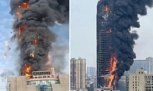 담배꽁초 하나에 42층 빌딩 ‘활활’