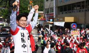 사천, 진주 민심 챙긴 김문수…과학기술·친기업 정책 역설