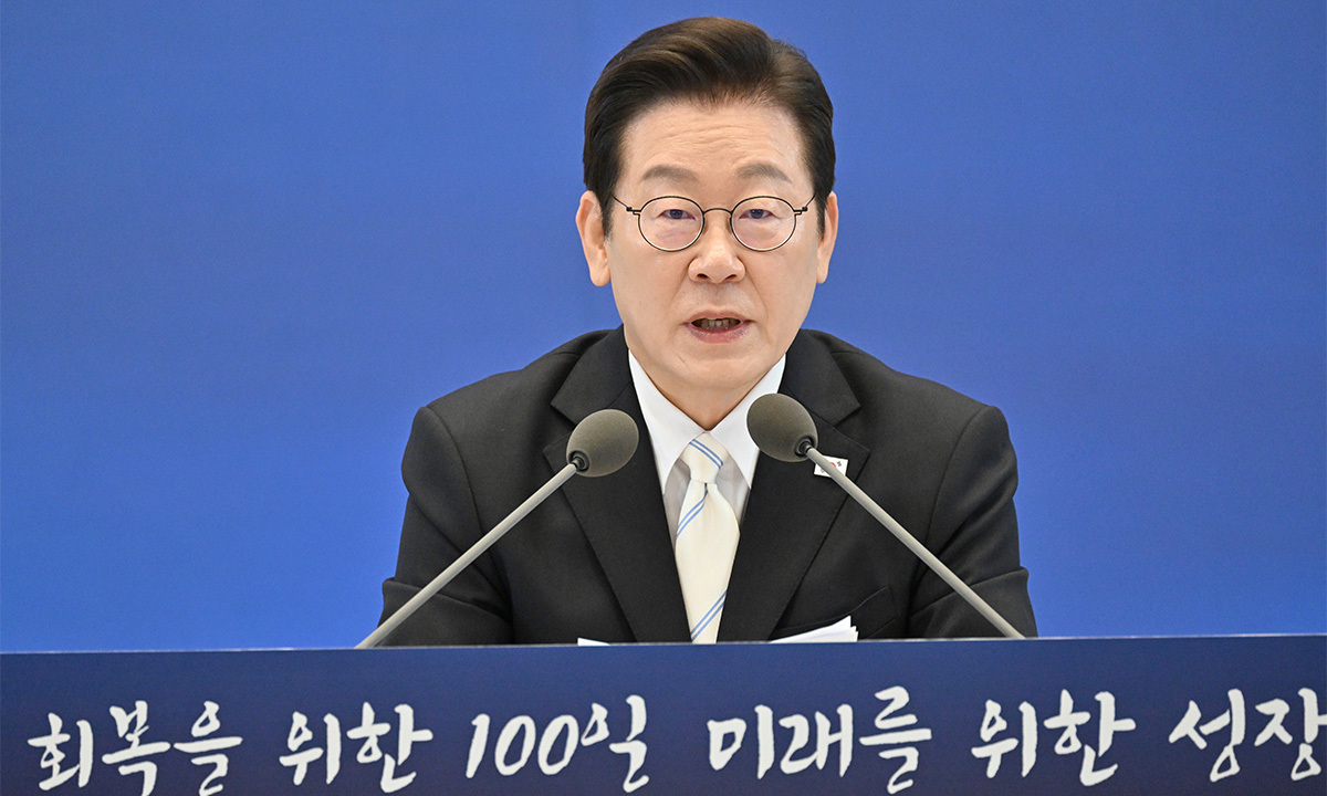 취임 100일 기자회견하는 이재명 대통령