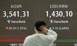3500으로 물러난 코스피…개인매수세에 예상 밖 선전