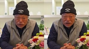 ‘암투병’ 박미선 따라 삭발?…김흥국, 붓고 수척해진 얼굴로 응원