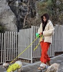 47세 채정안 산책도 힙하게…나이 비껴간 패션