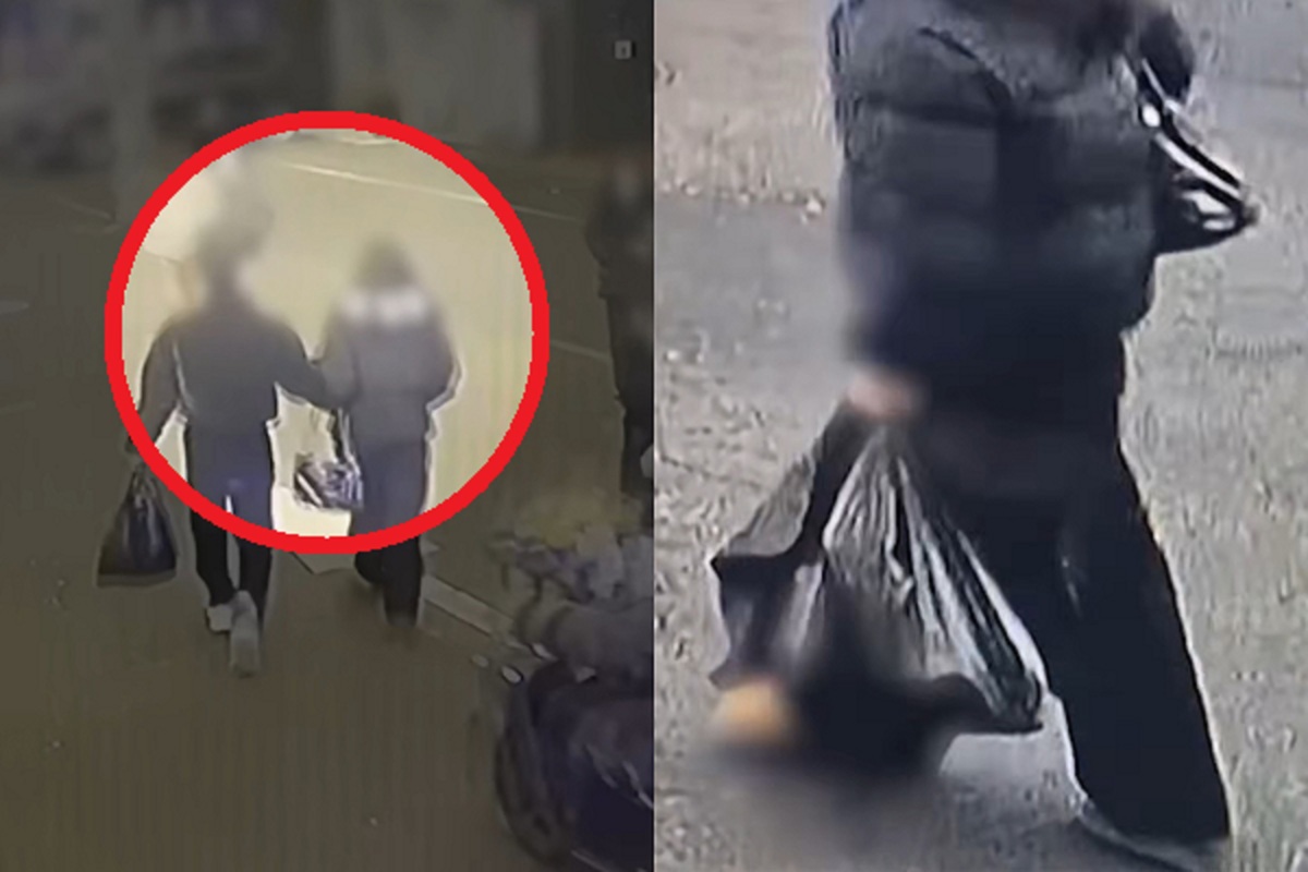 서울 강북구 모텔 살인 사건 피의자 김모씨가 지난 9일 밤 세번째 피해자 남성과 함께 수유동의 한 모텔로 들어가는 모습(왼쪽). 오른쪽은 2시간쯤 뒤 검은 비닐에 배달 치킨과 빈 병을 담아 홀로 나온 모습. 해당 남성은 다음날 숨진 채 발견됐다. MBC 보도화면 캡처