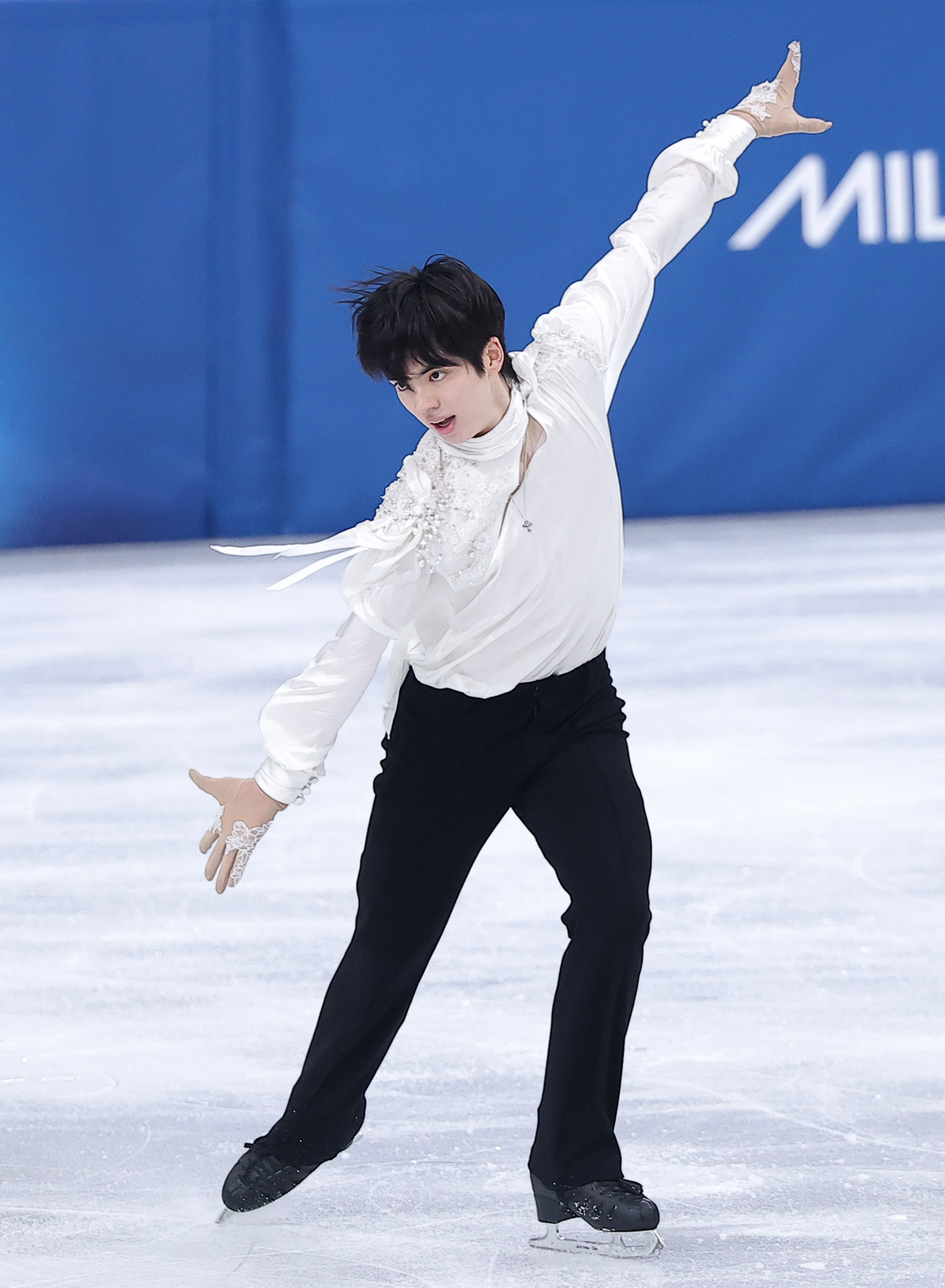 피겨 차준환이 13일 이탈리아 밀라노 아이스 스케이팅 아레나에서 열린 2026 밀라노·코르티나담페초 동계올림픽 피겨 스케이팅 남자 싱글 프리 스케이팅에서 연기를 펼치고 있다. 사진 = 뉴스1