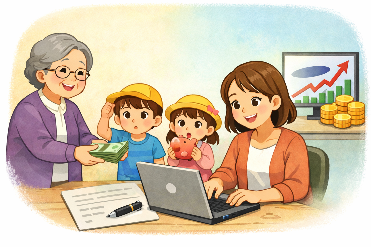 코스피가 파죽지세로 상승세를 이어가자 미성년자 명의의 증권 계좌 개설이 급증하고 있다. 위 사진은 기사 이해를 돕기 위해 AI(인공지능)를 활용해 생성한 가상의 이미지입니다. Chat GPT 생성