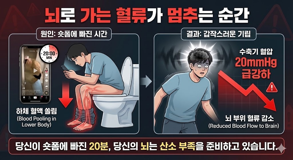뇌로 가는 혈류가 멈추는 순간. 제미나이 생성 그래픽