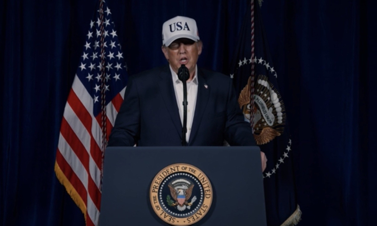 대이란 군사작전 개시 발표하는 트럼프 대통령. 트럼프 대통령 트루스소셜