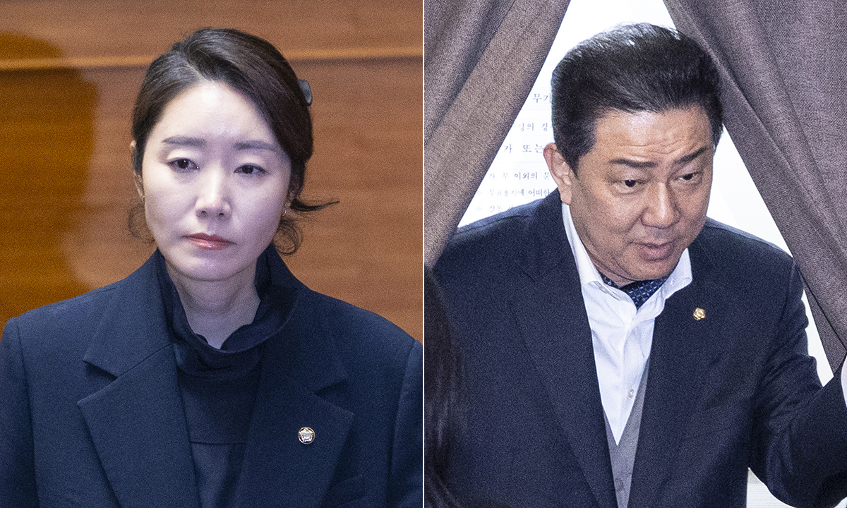 무소속 강선우 의원(왼쪽), 김병기 의원. 연합뉴스