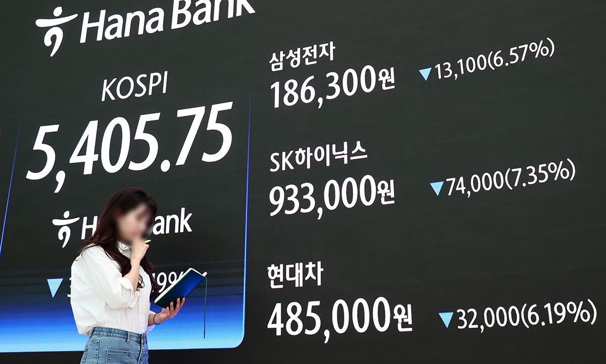 23일 서울 중구 하나은행 딜링룸 전광판에 증시 종가가 표시되어 있다. 뉴스1