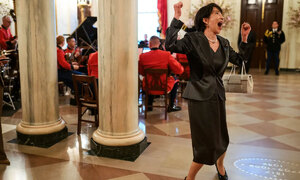 “합성 아니야?”…백악관서 ‘춤추는 다카이치’ 사진 논란