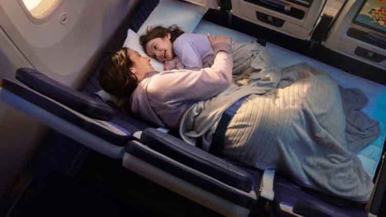 유나이티드 항공이 2027년 도입하는 ‘릴랙스 로우(Relax Row)’ 좌석. 유나이티드 항공