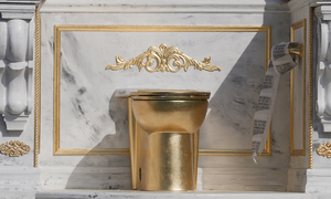 워싱턴DC 인증샷 명소된 황금변기…"트럼프 위한 왕좌" 조롱