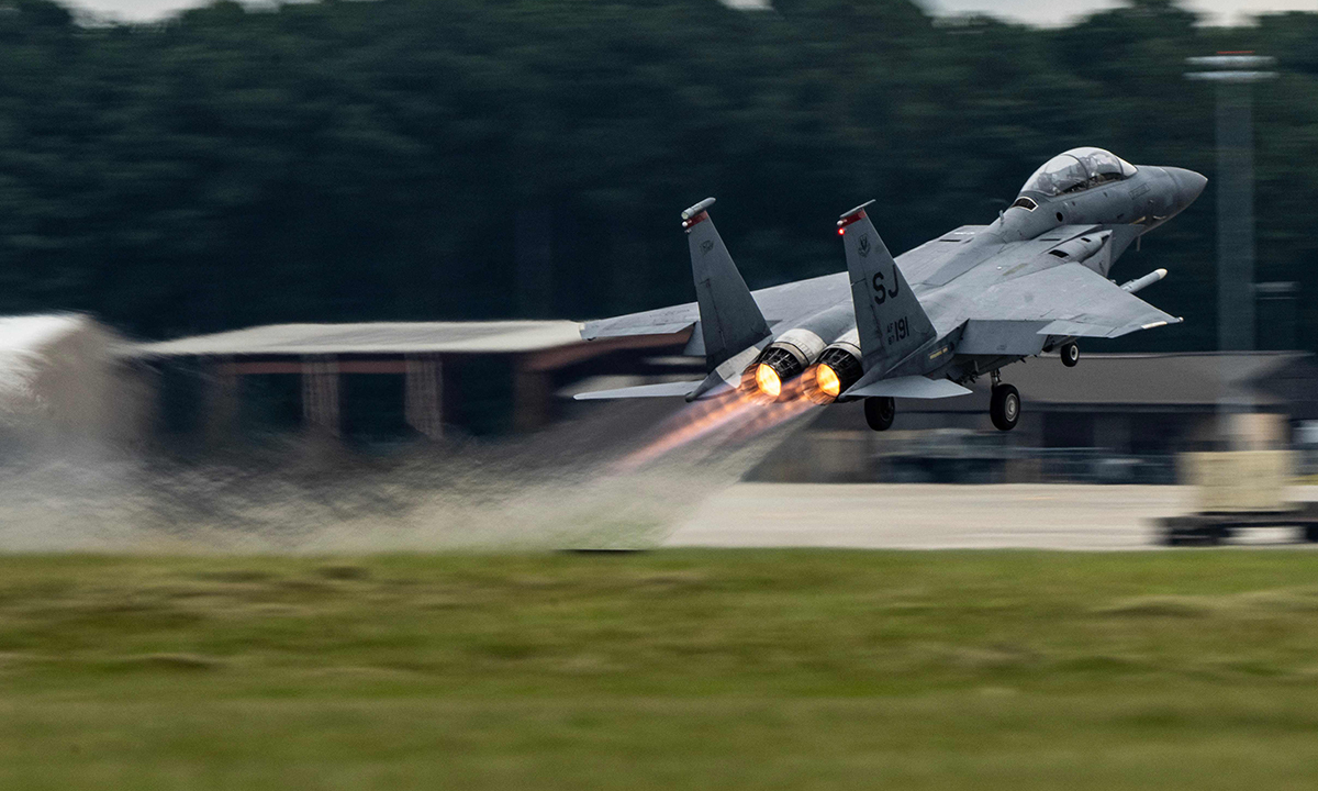 미 공군 F-15E 스트라이크 이글 전폭기. AFP연합뉴스