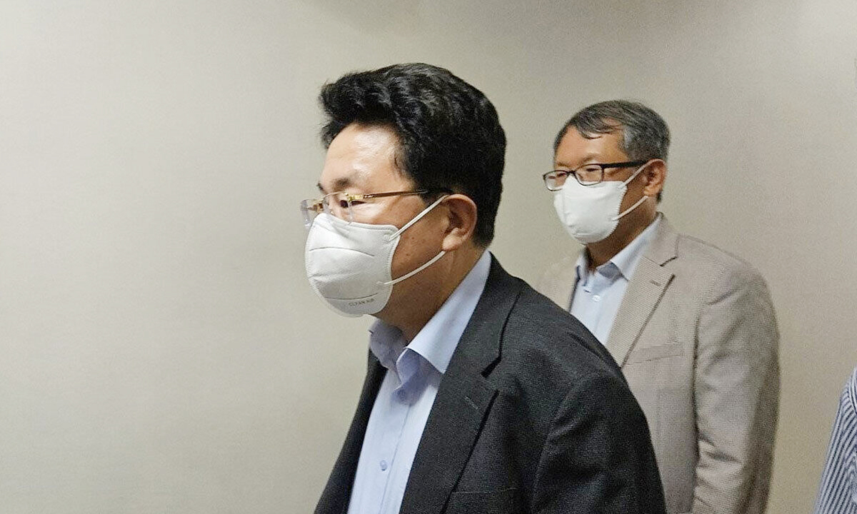 박영민 전 대표가 2024년 8월28일 대구지법 안동지원에서 구속 전 피의자 심문(영장실질심사)를 받기 위해 출석하고 있다. 연합뉴스