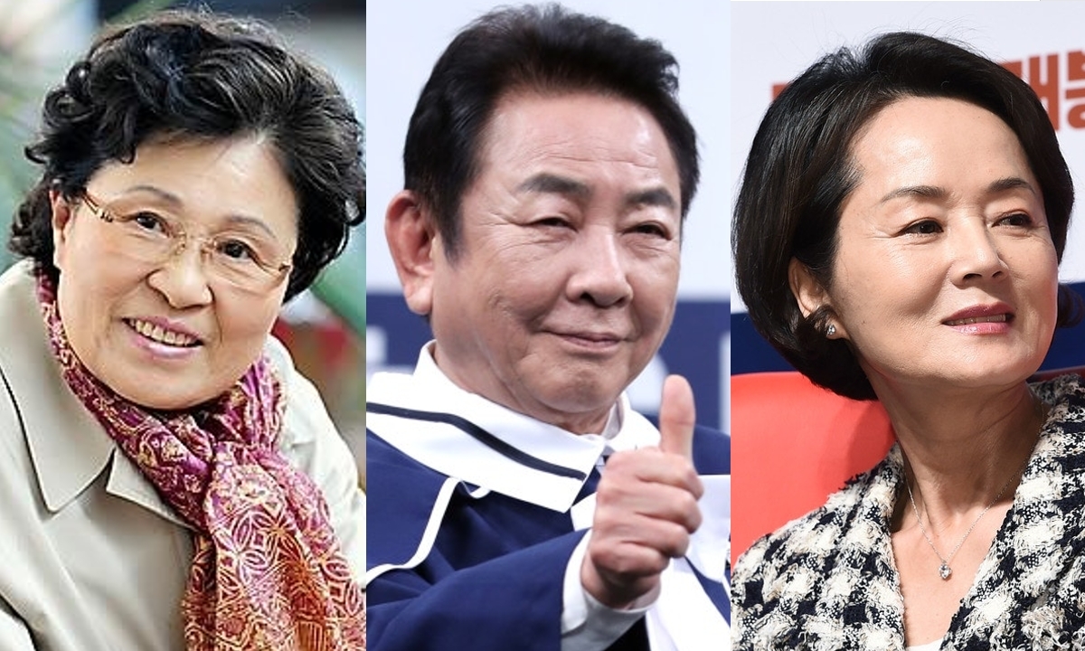 (왼쪽부터) 김지영, 허참, 김영애. 연합뉴스·뉴스1