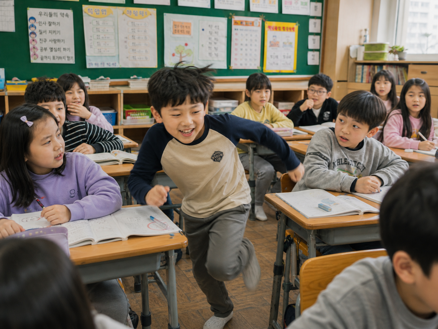 소아정신과에서 흔한 질환 중 하나인 ADHD는 주의 산만, 과잉 행동, 충동성을 나타내는 정신 질환이다.&nbsp;위 사진은 기사 이해를 돕기 위해 AI(인공지능)를 활용해 생성한 가상의 이미지. Chat GPT 생성