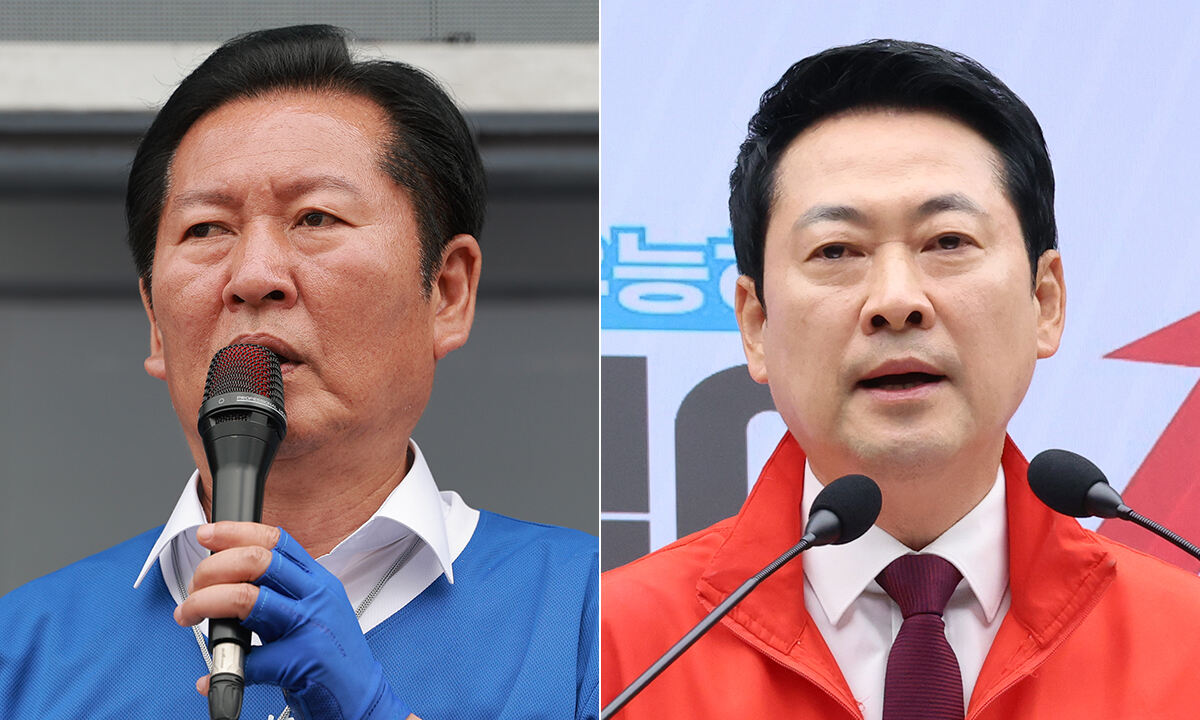 더불어민주당 정청래 대표(왼쪽)와 국민의힘 장동혁 대표. 연합뉴스