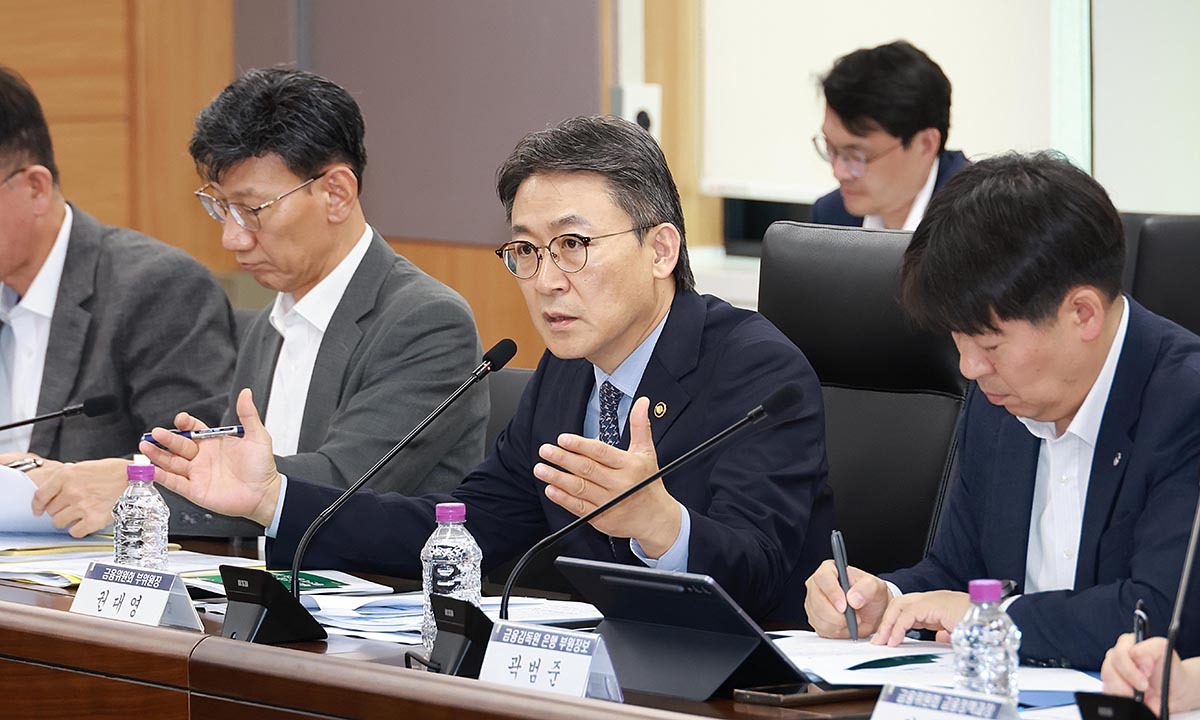 권대영 금융위원회 부위원장이 지난 26일 서울 종로구 정부서울청사에서 열린 '금융위원회, 제4차 금융업권 생산적 금융협의체'에 참석, 발언하고 있다. 금융위원회 제공