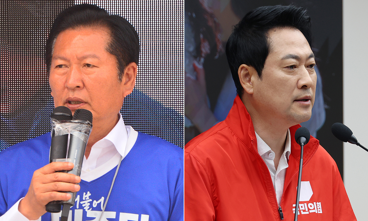 더불어민주당 정청래 대표(왼쪽), 국민의힘 장동혁 대표. 뉴시스