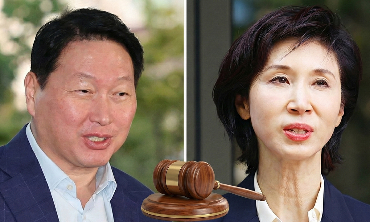 최태원·노소영, 재산분할 조정기일 출석…2년2개월만 법정대면