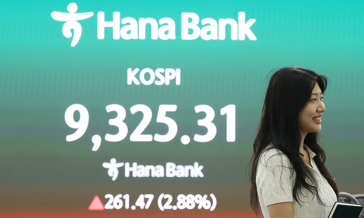 19일 서울 중구 하나은행 딜링룸 현황판에 코스피가 표시되고 있다. 연합뉴스