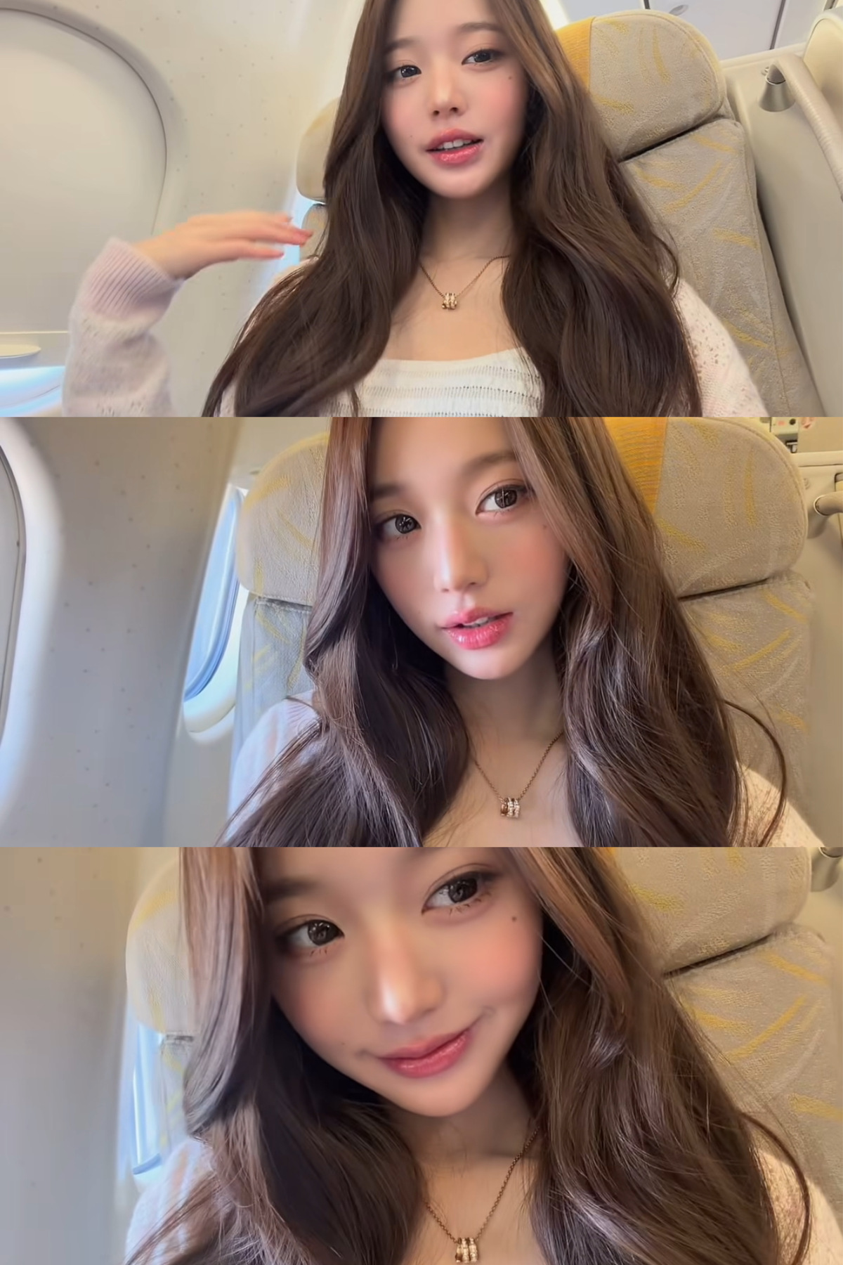 장원영이 비행기 안에서 찍은 사진. 장원영 인스타그램 캡처