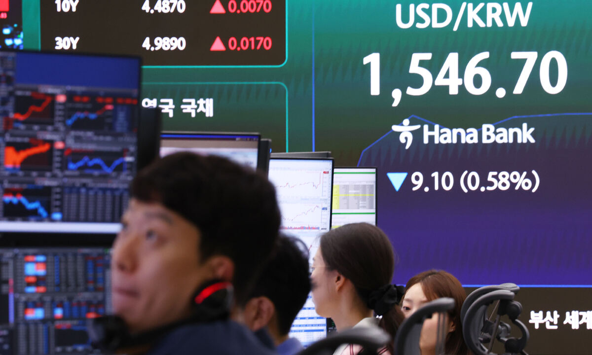 美 고용지표에 환율 상승 ‘제동’…11원 내린 1540원대