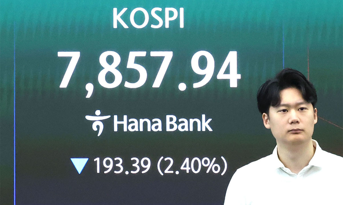 코스피, 4%대 급락 7700대…'2분기 실적발표' 삼전 6%↓