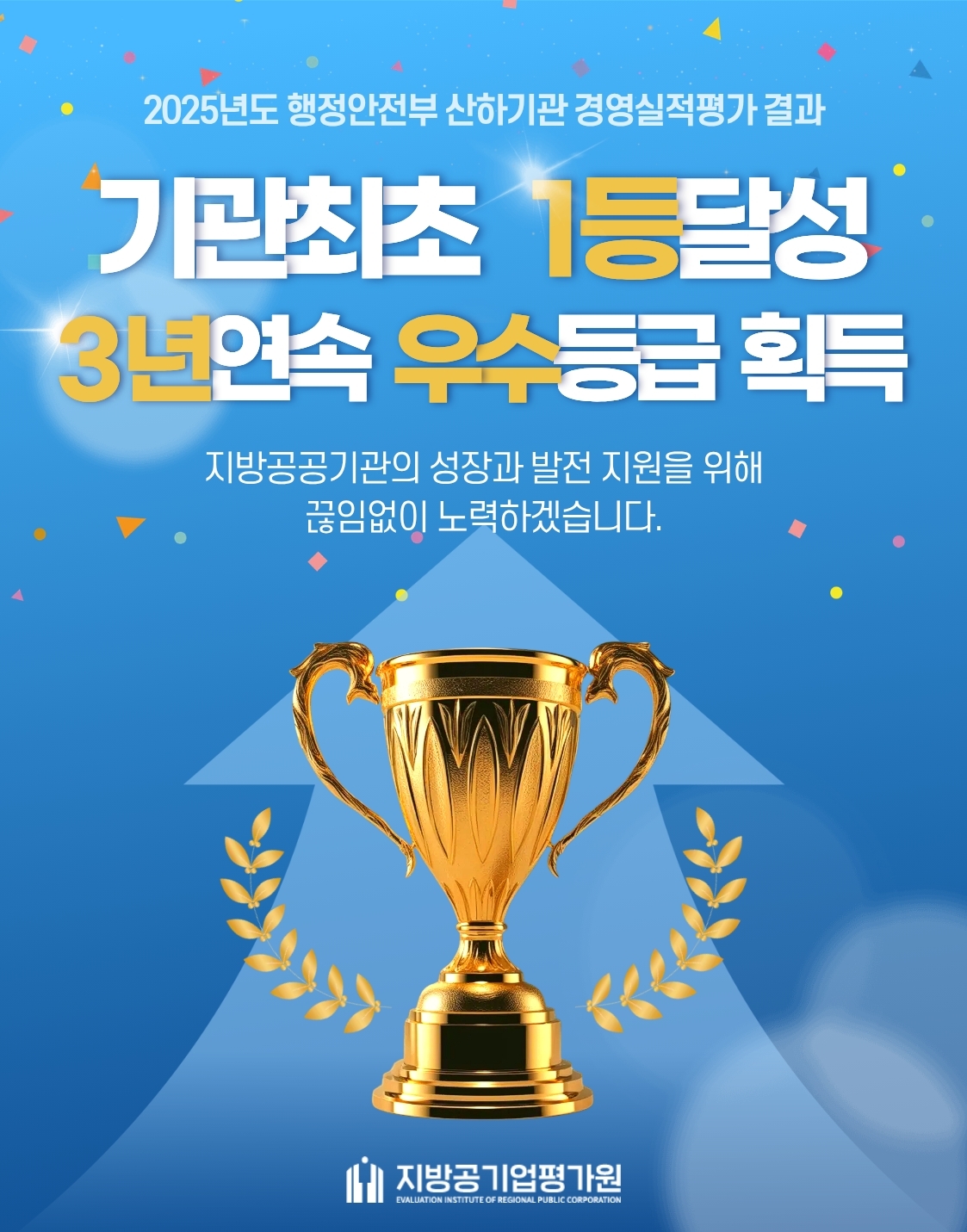 지방공기업평가원, 행안부 산하기관 경영실적평가 종합 1위