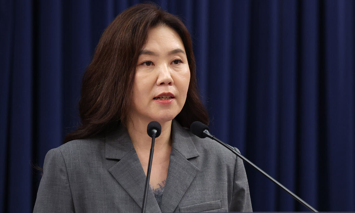 강유정 청와대 수석대변인. 청와대사진기자단