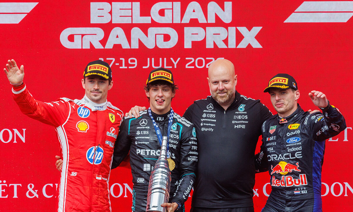 F1 안토넬리, 벨기에 GP서 '폴 투 윈'…시즌 6승째 달성