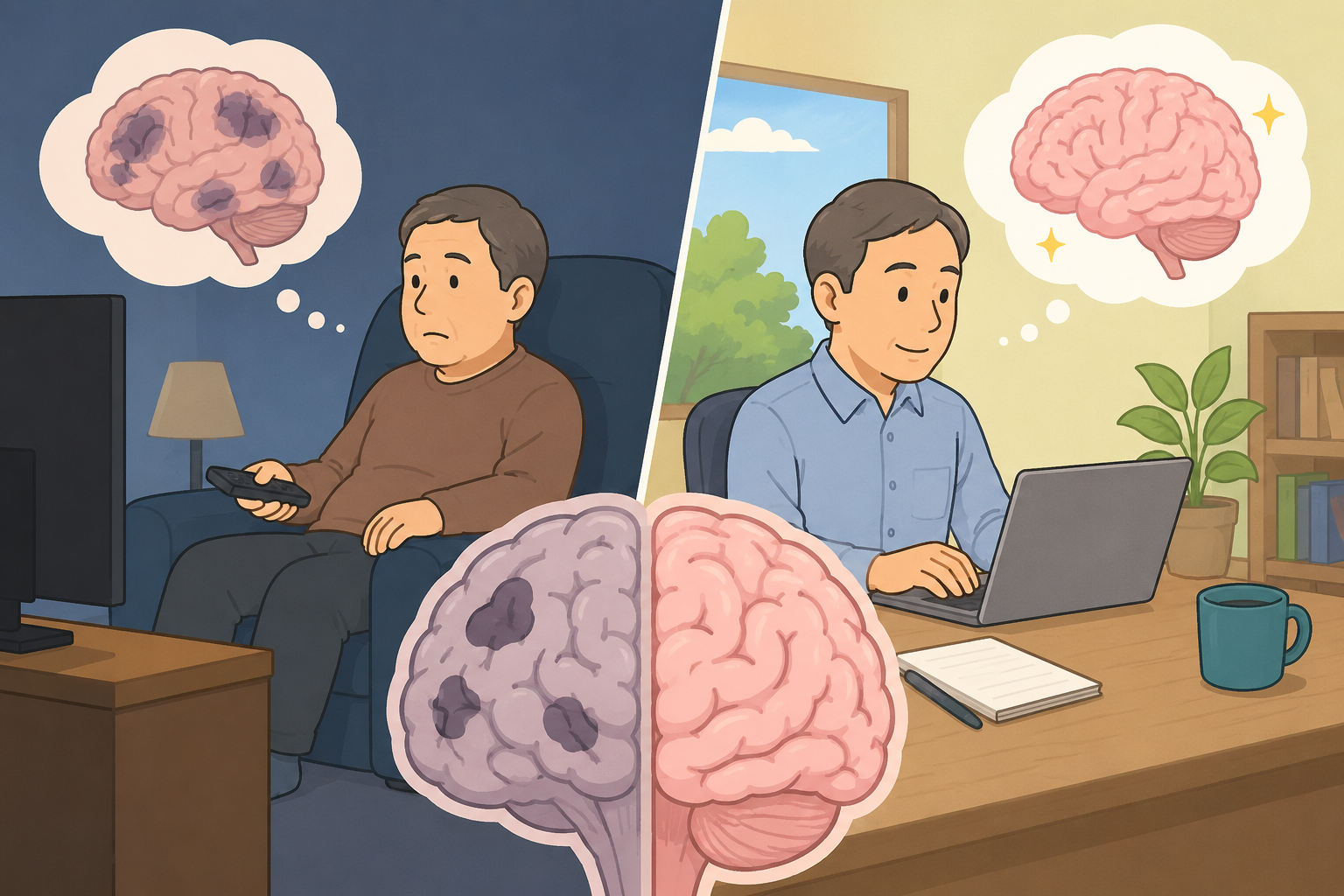 TV 오래 본 중년층, 20년 뒤 기억 관련 뇌 영역 더 작았다