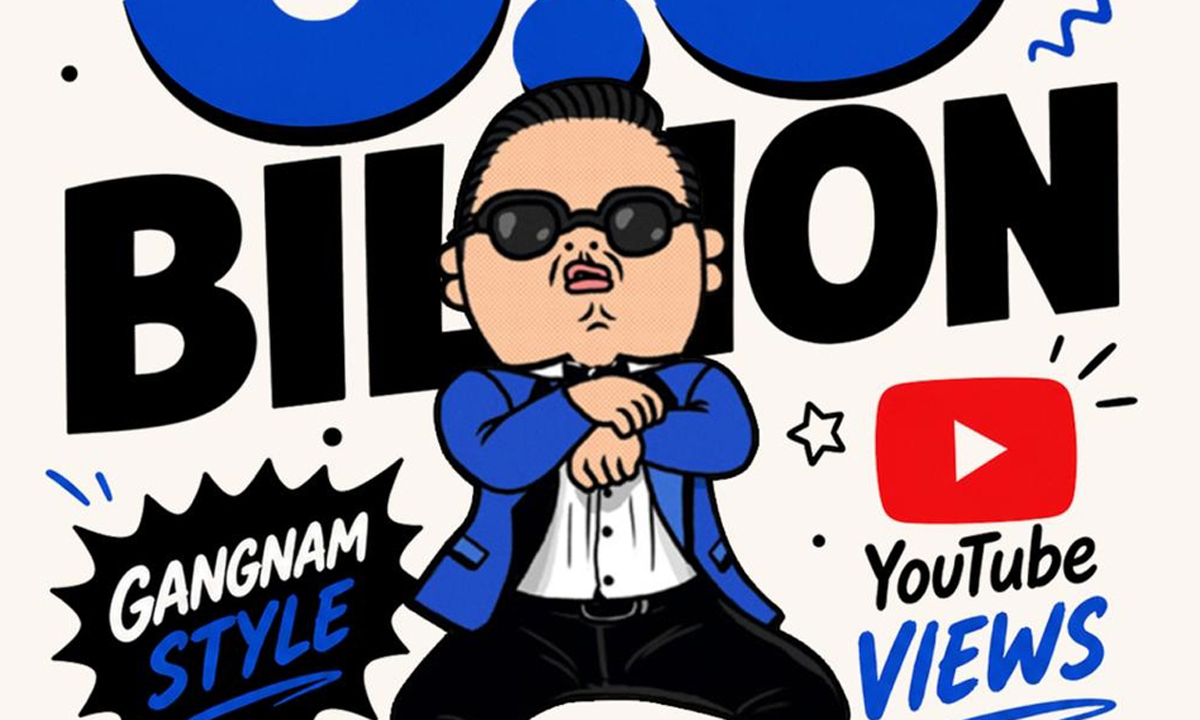 싸이 '강남스타일' MV, K팝 최초 유튜브 60억뷰 대기록