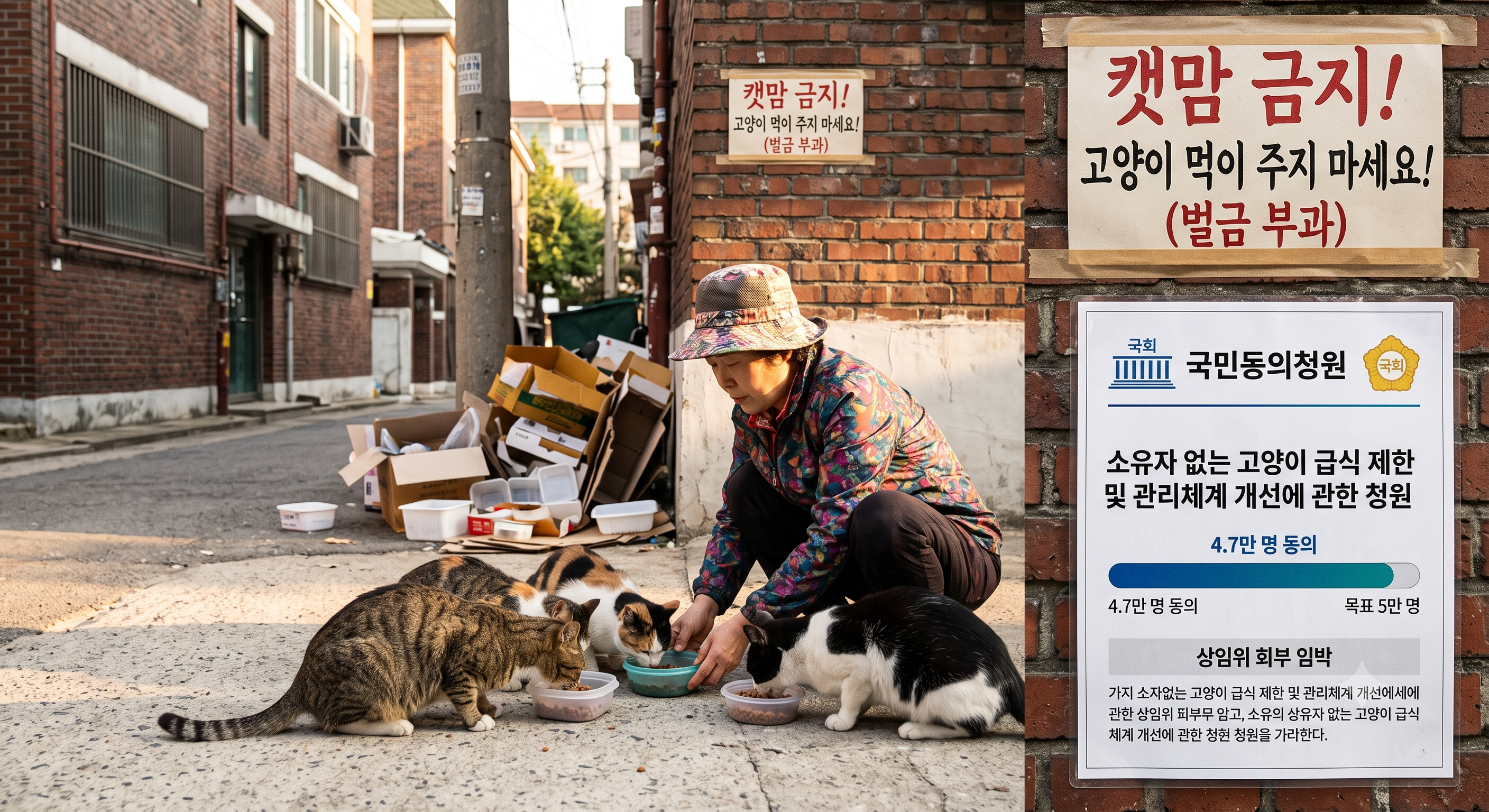 ‘캣맘 금지법’…목표까지 97%, 상임위 정식 회부 전망