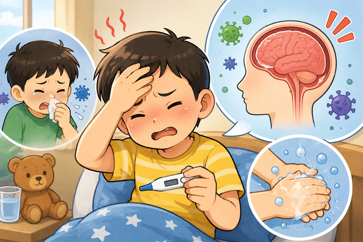 여름철 아이 두통·고열, 감기 아닌 ‘뇌수막염’일 수도