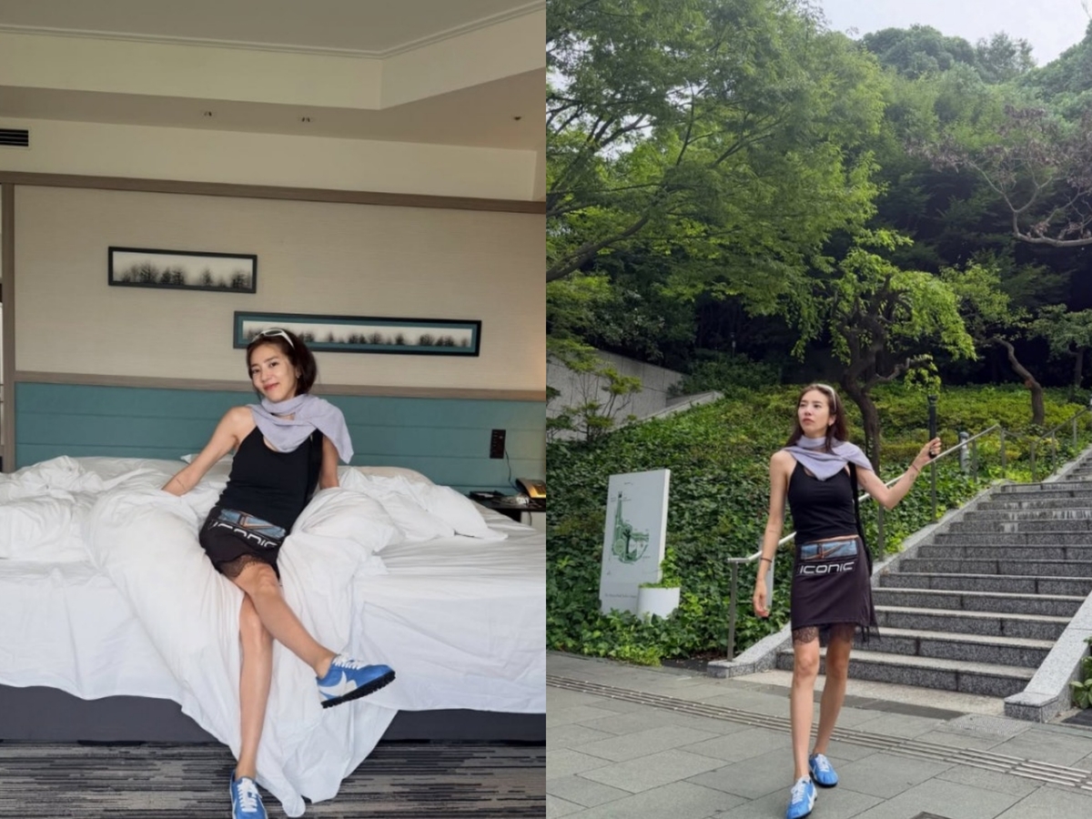 손담비, 신발 신고 호텔 침대에…"비매너" VS "과도한 지적"