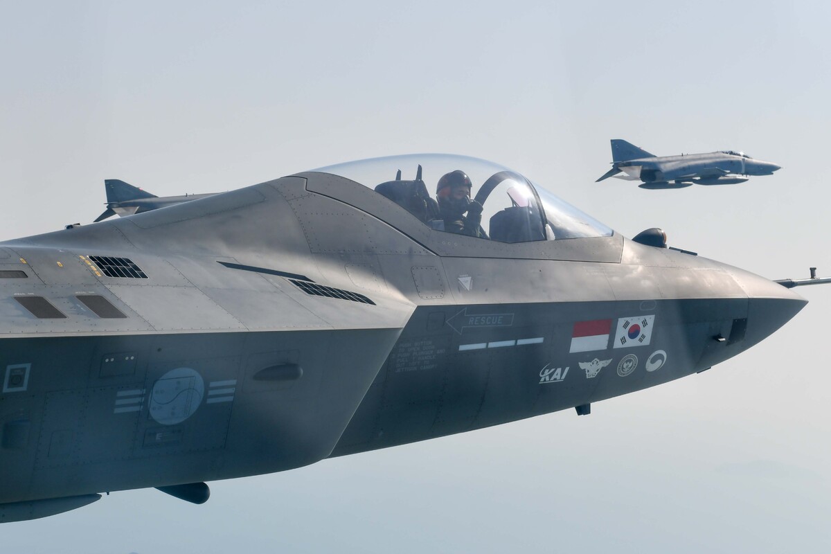 KF-21 시제기가 비행을 하고 있다. 세계일보 자료사진