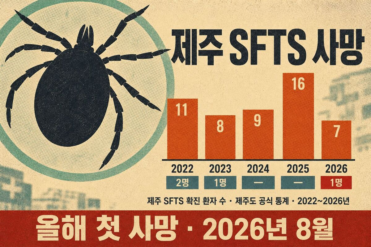 제주도에서 올해 첫 SFTS 사망자가 발생했다.&nbsp;인공지능(AI) 플랫폼 ‘세계온(SEGYE.On)’으로 생성