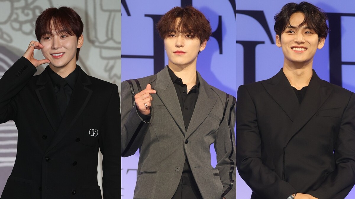 왼쪽부터 아이돌그룹 세븐틴의 승관, 디노, 민규. 연합뉴스