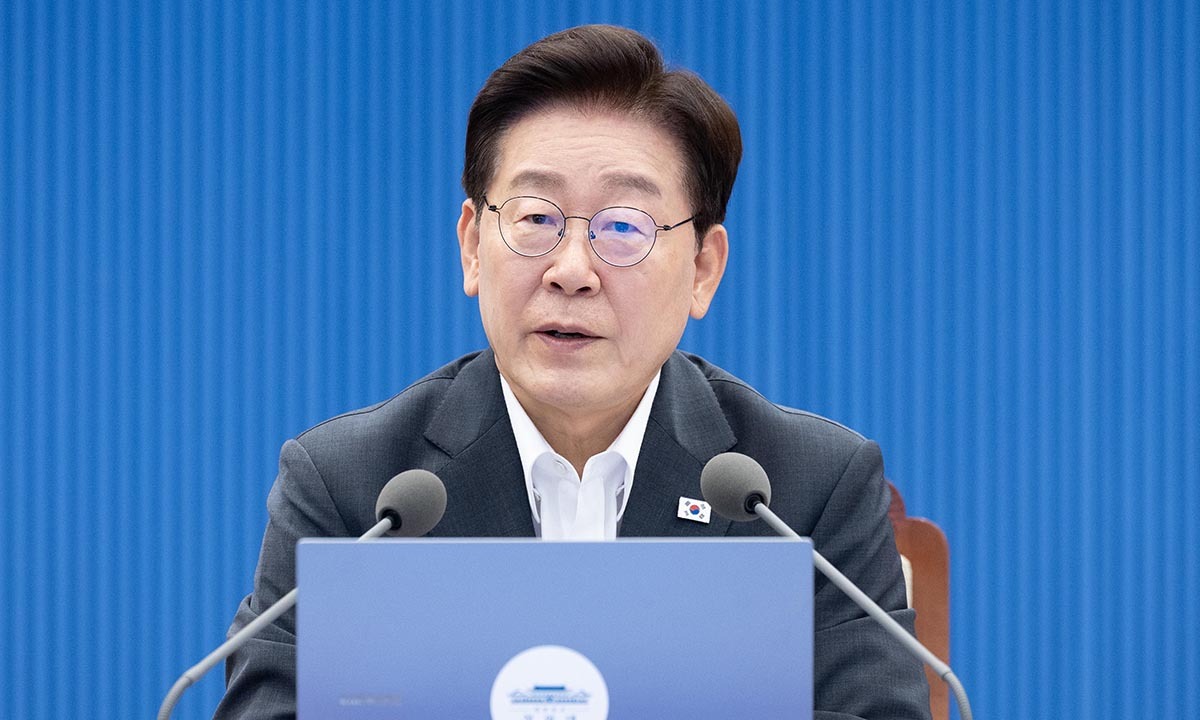 이재명 대통령이 13일 청와대에서 열린 수석보좌관회의에서 발언하고 있다. 청와대통신사진기자단