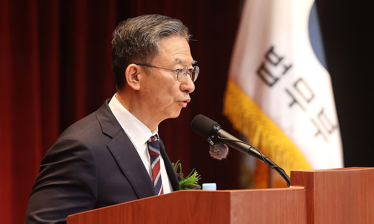 취임사 하는 정성호 법무부 장관. 연합뉴스