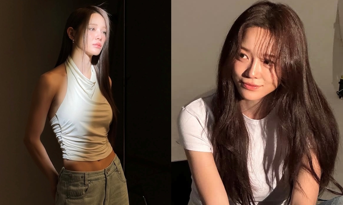새 프로필 사진 촬영 현장에서 군살 없는 몸매를 드러낸 가수 겸 배우 김세정. 김세정 SNS 캡처