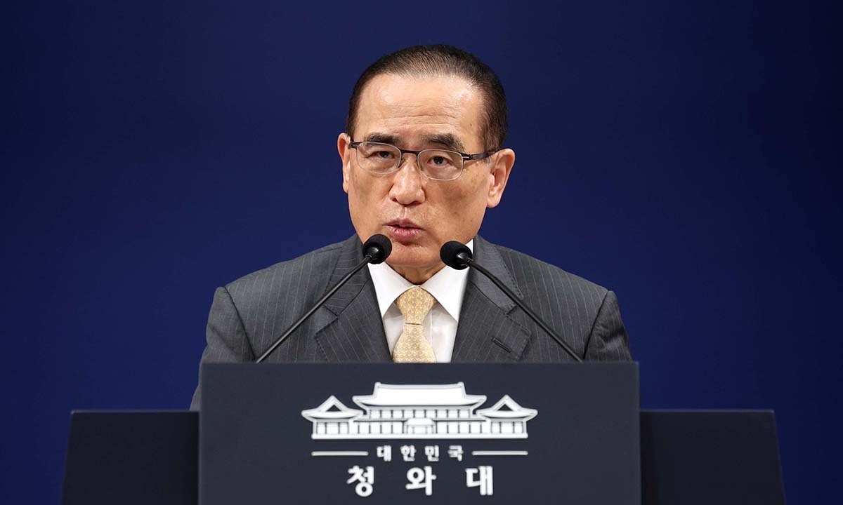 위성락 국가안보실장이 21일 청와대 춘추관에서 이재명 대통령의 순방 관련 브리핑을 하고 있다. 뉴시스