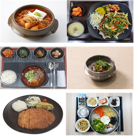 한국도로공사 대전충남본부가 올해 상반기 조사에서 상위로 꼽은 여섯 메뉴. 서산휴게소(서울방향)의 ‘유린기 돈가스’가 12개 휴게소 가운데 1위였다. 사진=한국도로공사 대전충남본부 제공