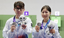 사격 반효진·박하준, 10m 공기소총 혼성 단체전 은메달