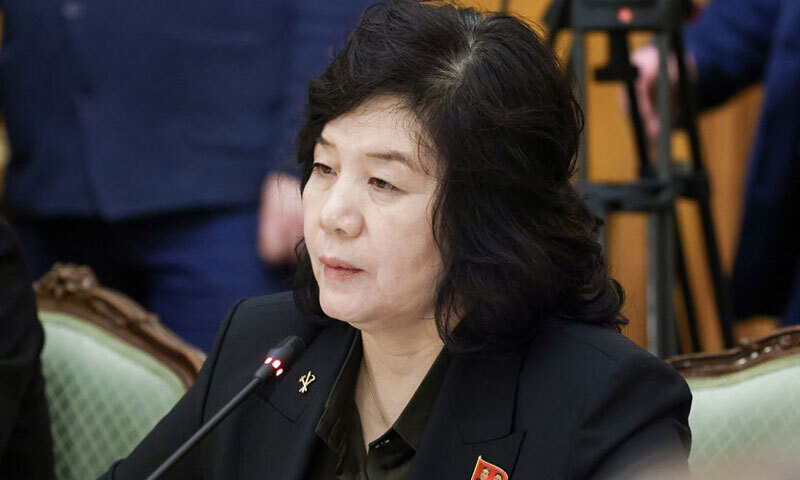 최선희 북한 외무상. 타스연합