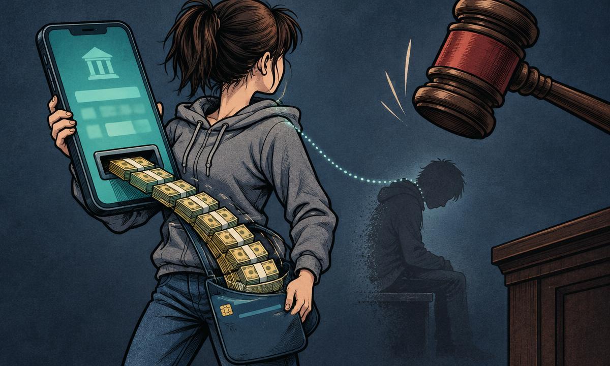 연인 휴대전화를 이용해 수천만원을 대출받아 가로챈 여성이 징역형을 선고받은 판결을 형상화한 이미지. 인공지능(AI) 플랫폼 ‘세계온(SEGYE.On)’으로 생성