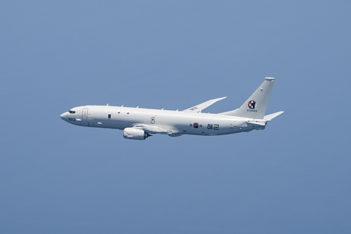 해군 P-8A 해상초계기가 비행을 하고 있다. 세계일보 자료사진